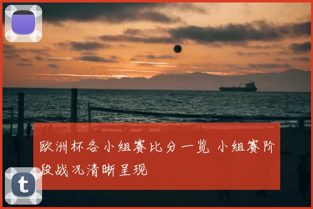 欧洲杯各小组赛比分一览 小组赛阶段战况清晰呈现